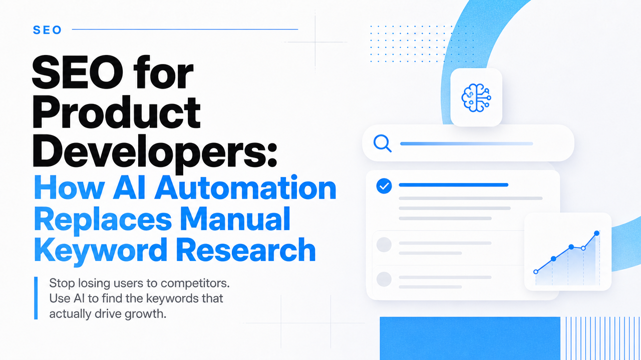 SEO for Product Developers: How AI Automation Replaces Manual Keyword Research