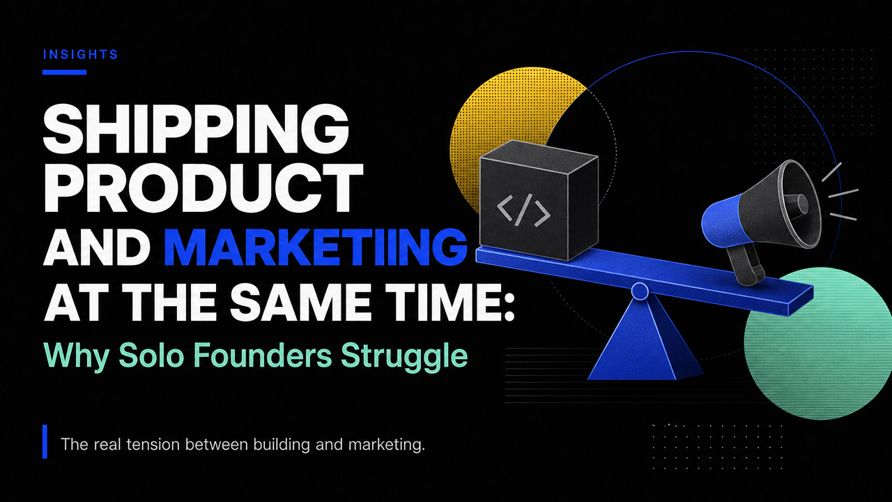Shipping Product and Marketing at the Same Time: Why Solo Founders Struggle